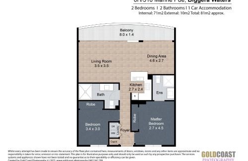 Biggera Waters Apartamento | Native Stays - Stunning 180 Water views am to pm