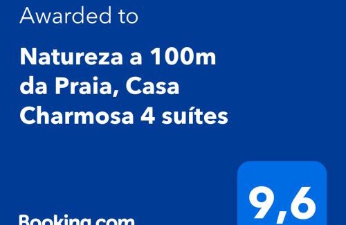 Praia Deserta Casa | Natureza a 100m da Praia, 4 suítes, amplo jardim