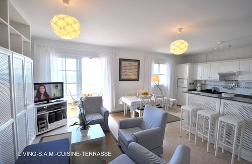 Garachico Apartamento | Nuevo 2010-Atico 1 dormitorio frente mar-doble terrazas norte-sur