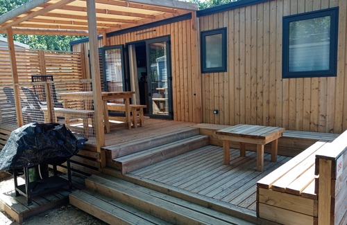 Lagorce Casa | NEW AIR CONDITIONED MOBIL HOME - CAMPING 5* - FOR 6 PEOPLE with dishwasher