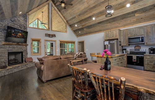 McCaysville Cabina | *NEW CABIN*HOT TUB*/Outdoor Fireplace/Lake/Pond Behind Property/PAC Man/Nintendo