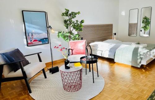 Oerlikon Apartamento | New, central studio with garden terrace and much privacy