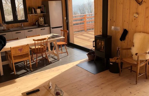 Saint-Nectaire Chalet De Esquí | Nuevo chalet, con vistas al castillo de Murol y Sancy