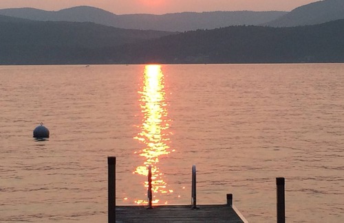 Putnam Station Casa | New home steps from Lake George with lake views, swimming access and boat slip