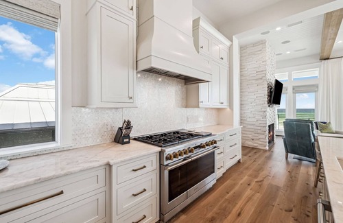 Dune Allen Beach Casa | New Listing! Gulf Front! Hot Tub! Private Beach! Firepit! Elevator! EV Charger!