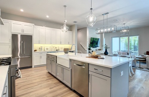 New Smyrna Beach Casa | New Luxury Duplex, Private Pool, Walk to Flagler