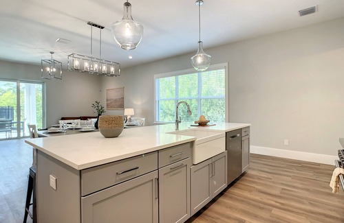 New Smyrna Beach Casa | New Luxury Duplex, Private Pool, Walk to Flagler