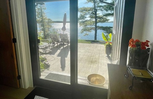 Aitkin Casa | New, stunning modern lake home with private swimming beach and dock