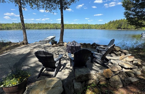 Dover-Foxcroft Casa | NEW! Tranquil Lake Front Home Tucked in Quiet Cove on pristine Sebec Lake