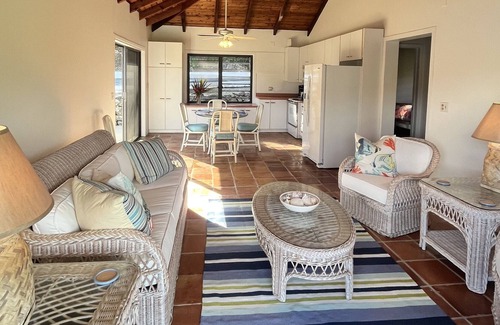 St. Thomas Cabaña | Waterfront Beach House with Secluded Private Beach