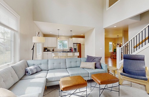 Sawyer Casa | Newly-built home on a grassy lot with washer/dryer & screened deck