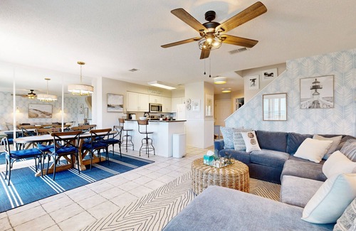 American Beach Casa | Newly Decorated, Oceanfront Townhouse with Patio, WiFi, W/D & Shared Pool