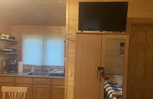 Houghton Lake Cabina | Newly updated knotty pine cabin, within walking distance from Houghton Lake.