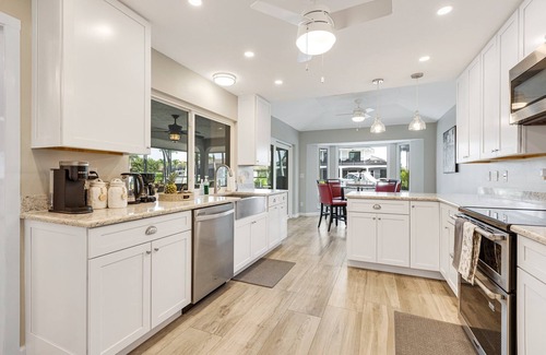 Marco Island Villa | Newly Updated Villa Heated Pool Canal Front Walk to Beach 3 min drive