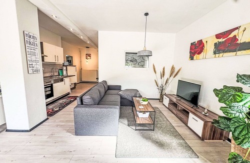 Ottbergen Apartamento | Bonito apartamento para 4 personas con WIFI, TV, terraza, mascotas permitida y vista panorámica