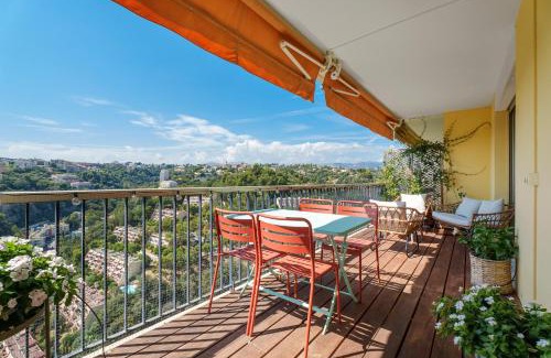 Fabron Apartamento | Nice Renting - ABBAYE - Luxury Penthouse Sea View Pool Tennis Parking