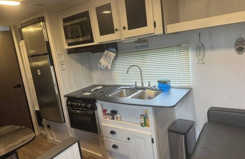 Holly Beach Casa | Nice RV with AC in charming Holly Beach steps from the beach