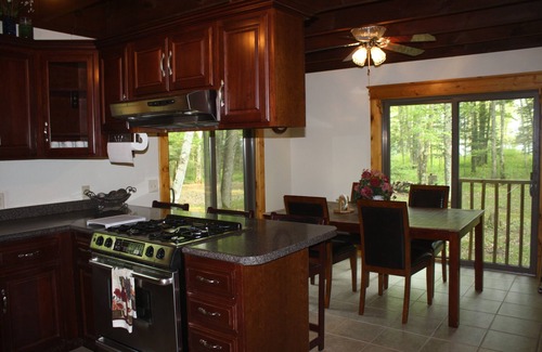 Birchwood Cabina | ¡Northwoods se escapa! Disfrute de la privacidad de esta propiedad junto a Big Lake Chetac