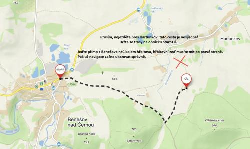 Benesov nad Cernou Apartamento | Novohradské hory - pronájem na samotě u lesa