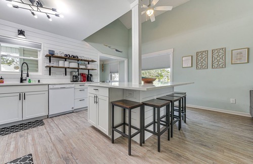 Tranquil Harbour Casa | Oak Island Home w/ Pool: Walk to Long Beach!
