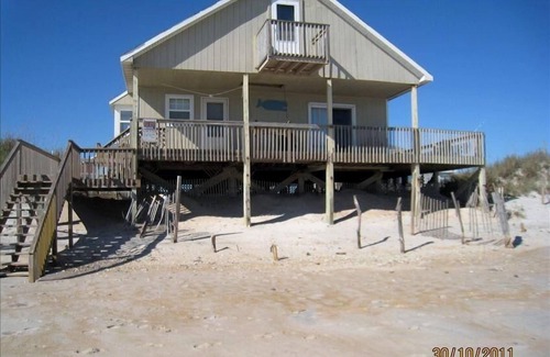Surf City Cabaña | Frente al Mar Escaparse en Topsail Isand