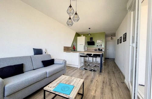 Stella-Plage Apartamento | Apartamento frente al mar para 4 personas – Balcón, ascensor y garaje