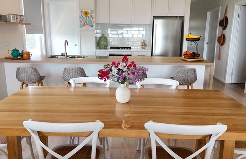 Sellicks Beach Casa | Ocean views, Sunset on the rear deck, Pet friendly.