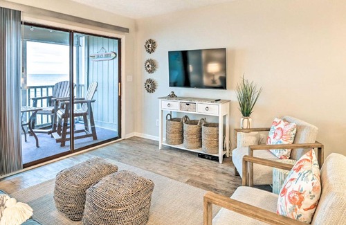 Garden City Apartamento | Oceanfront Condo with Furnished Deck and Views!