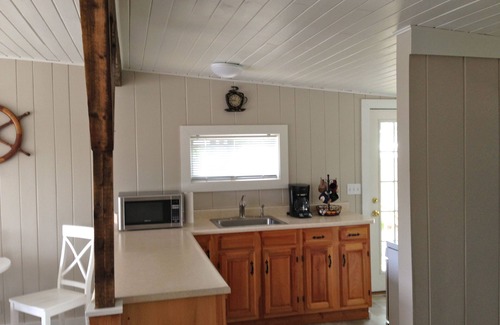 Harpswell Cabaña | Oceanfront cottage with dock and float on beautiful Quahog Bay