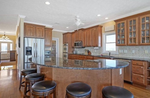 Ocean Isle Beach Casa | Oceanfront Home with Hot Tub, Pool, Panoramic Views, Linens Included