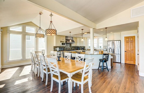 Avon Casa | Oceanfront home with ocean view, private hot tub, outdoor pool, & central AC