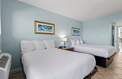 Fort Pierce Hotel | Oceanfront Inn Room #18- Ocean View Balcony, 2 Full Beds