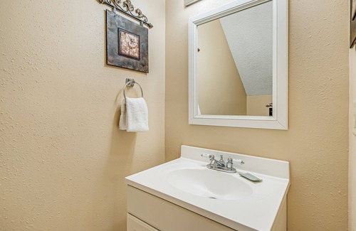 Sugar Beach Casa | Oceanfront townhouse near beach with pool, balcony, central AC, & washer/dryer