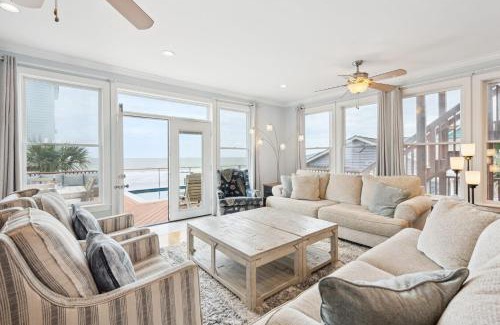 Folly Beach Casa | Oceanfront w Pool Panoramic Deck Views 5BDR Folly Ocean Breeze by AvantStay