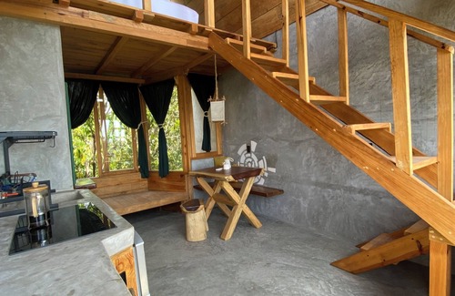 Santa María Cabina | Oceanview cabin with AC in Brisas de Zicatela - 2 bedrooms