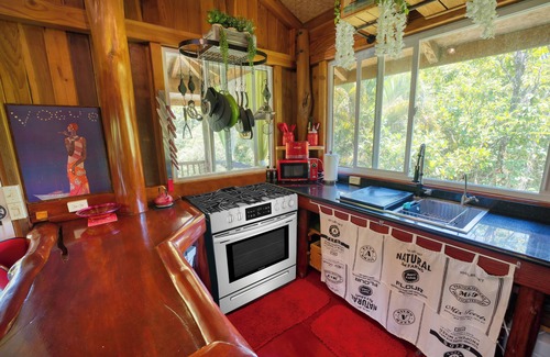 Keaau Cabina | OCT 22,23 & November SALE-TreeHouse Vibe AC-WiFi-BBQ-W&D-Cliffs.