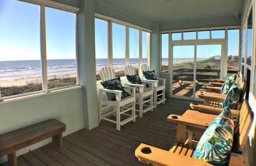 Surfside Beach Casa | Octopus Garden - Beachfront and Center! Beautiful Ocean Views from Porches!