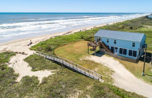 Surfside Beach Casa | Octopus Garden - Beachfront and Center! Beautiful Ocean Views from Porches!