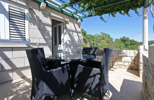 Vela Glavica Apartamento | Apartamento de una habitación con terraza y vista al mar Lumbarda, Korcula (A-4429-a)