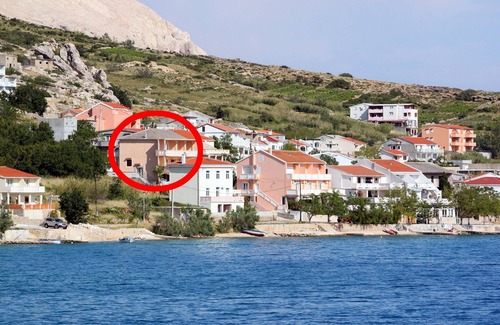 Metajna Apartamento | Apartamento de una habitación en la playa Metajna, Pag (A-6522-g)
