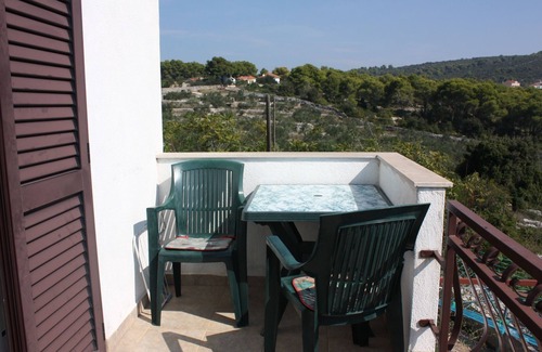 Maslinica Apartamento | Apartamento de una habitación con balcón y vista al mar Maslinica, Solta (A-5184-b)