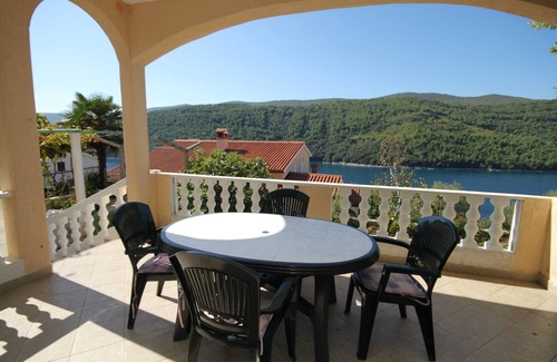 Duga Luka Apartamento | Apartamento de una habitación con terraza y vista al mar Duga Luka (Prtlog), Labin (A-3025-b)