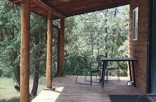 Rosebud Cabina | One of two rustic cabins nestled in Rosebud Sicangu Lakota Oyate pine forest.