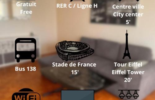 Saint-Gratien Apartamento | OPEN 24 7 Apartment parking 15' PARIS 3' ATHLETICA