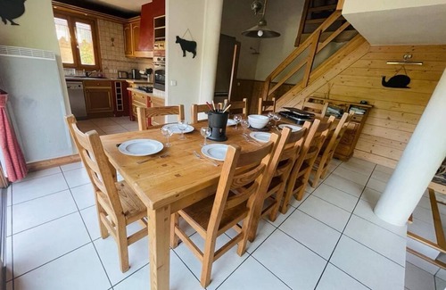 Sallanches Chalet De Esquí | Chalet con vista abierta en Mont Blanc - opción de piscina privada