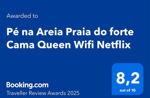 Algodoal Casa | Pé na Areia Praia do forte Cama Queen Wifi Netflix