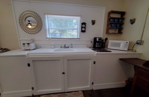 Tarpon Springs Casa | Palm Cottage * King Bed * Tropical Yard