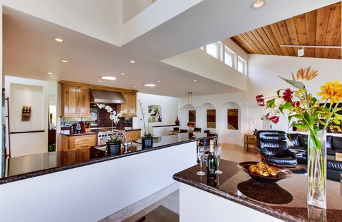 La Jolla Mesa Casa | Vista panorámica del océano, la bahía y la ciudad con jardín.