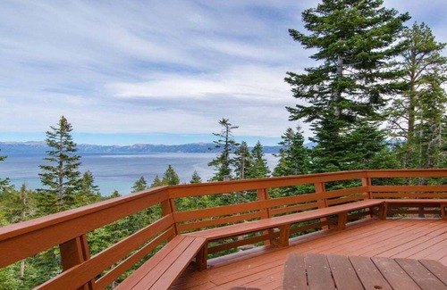 Tahoma Casa | Lago Azul: vista panorámica del lago Tahoe, acceso privado a la playa de arena-boya posible