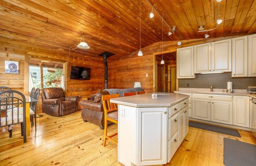 Alyeska Cabina | Peaceful dog-friendly cabin with hot tub, woodstove, W/D & WiFi - mountain views